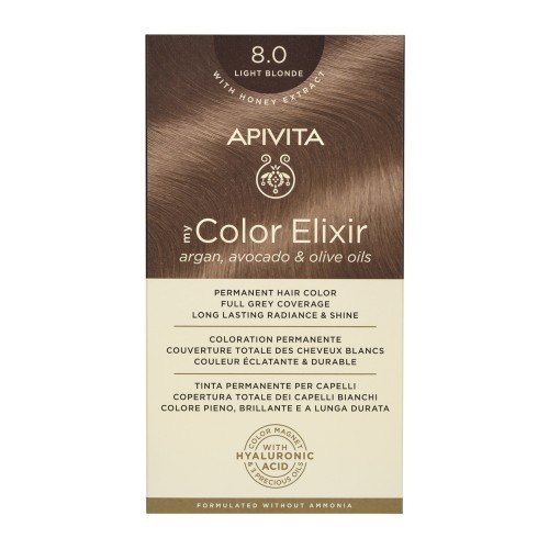 APIVITA NATURES HAIR COLOR 8.0 LIGHT BLONDE 