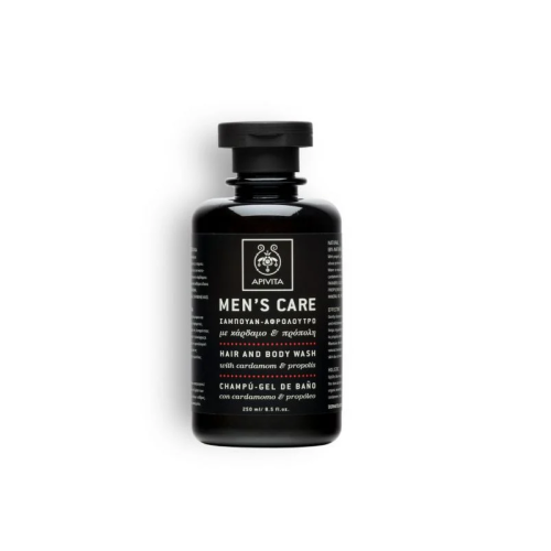 APIVITA MEN'S CARE - HAIR AND BODY WASH WITH CARDAMON & PROPOLIS 250ml