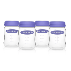 LANSINOH BREASTMILK PLASTIC BOTTLES 4X160ML
