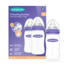 LANSINOH FEEDING BOTTLE 2X240ML (NATURAL WAVE)