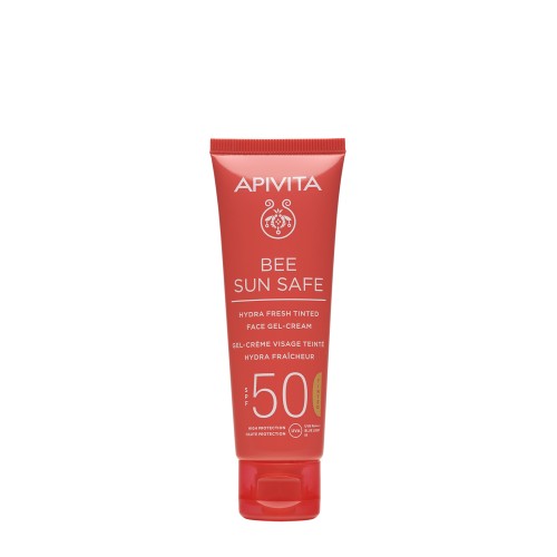 APIVITA BEE SUN SAFE HYDRA FRESH GEL TINTED CREAM SPF 50