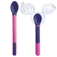 MAM FEEDING SPOONS & COVER PINK