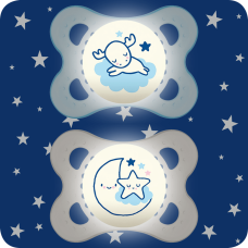 MAM NIGHT SILICONE 2-6M BLUE