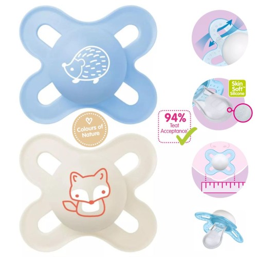 MAM START 0-2M BLUE SILICONE SOOTHER
