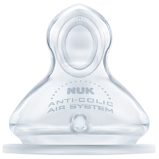 NUK TEATS - FIRST CHOICE SILICONE TEAT (SIZE 1) LARGE FEED HOLE 0-6 MONTHS