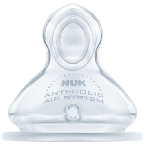 NUK TEATS - FIRST CHOICE SILICONE TEAT (SIZE 1) LARGE FEED HOLE 0-6 MONTHS