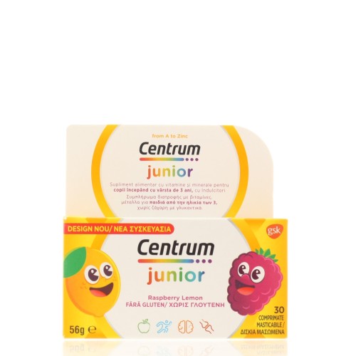 CENTRUM JUNIOR CHEWABLE TABS LEMON & RASPBERRY FLAVOUR  30tabs
