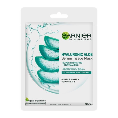 GARNIER SKIN ACTIVE HYALURONIC ALOE TISSUE MASK