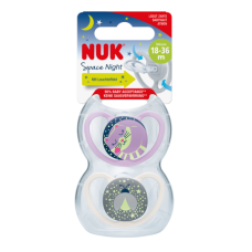 NUK SILICONE SOOTHER S3 SPACE NIGHT GIRL 2/BOX