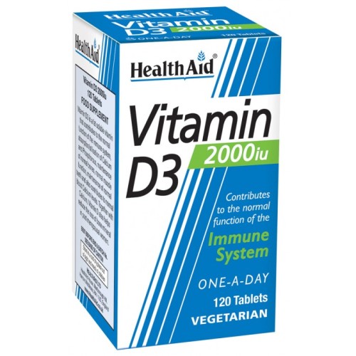 HEALTH AID VITAMIN D3 2000IU 120 CAPSULES