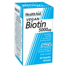 HEALTH AID BIOTIN 5000MCG 60 CAPSULES