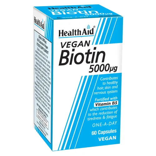 HEALTH AID BIOTIN 5000MCG 60 CAPSULES