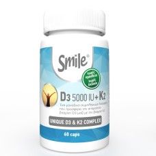 SMILE D3 5000IU + K2 100MCG 60 CAPSULES