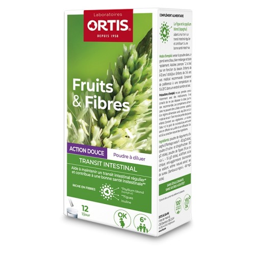 ORTIS FRUITS & FIBRES ACTION DOUCE 12X10GR     