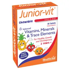 HEALTH AID JUNIOR-VIT MULTI & MINERALS CHEWABLE 30TABLETS