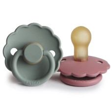 FRIGG DAISY PACIFIERS  LATEX 2 PACK  CEDAR/LILY PAD  SIZE 1
