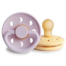 FRIGG MOON PHASE PACIFIERS 2 PACK PALE DAFFODIL/SOFT LILAC SIZE 1