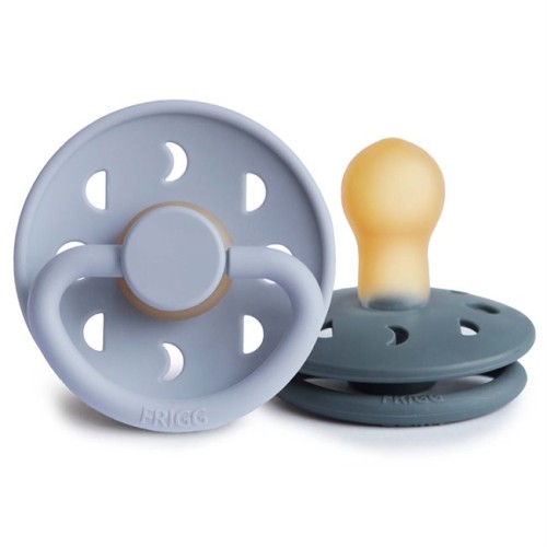 FRIGG MOON PHASE PACIFIERS 2 PACK POWDER BLUE/SLATE SIZE 1