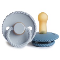 FRIGG ROPE PACIFIERS 2 PACK LATEX OCEAN VIEW/POWDER BLUE SIZE 2