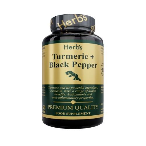HERBS TURMERIC CURCUMIN & BLACK PEPPER 60 CAPSULES