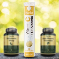 HERBS VIT C 1000MG & VIT D3 400IU EFF 20TABS