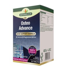 NATURES AID OSTEO ADVANCE BONE SUPPORT FORMULA 60 TABLETS	