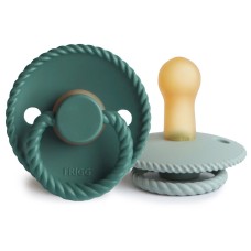 FRIGG ROPE PACIFIERS 2 PACK SAGE/VINTAGE GREEN SIZE 2