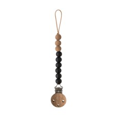 MUSHIE PACIFIER CLIPS EVA BLACK