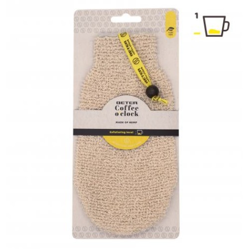 BETER COFFEE O CLOCK EXFOLIATING MITT