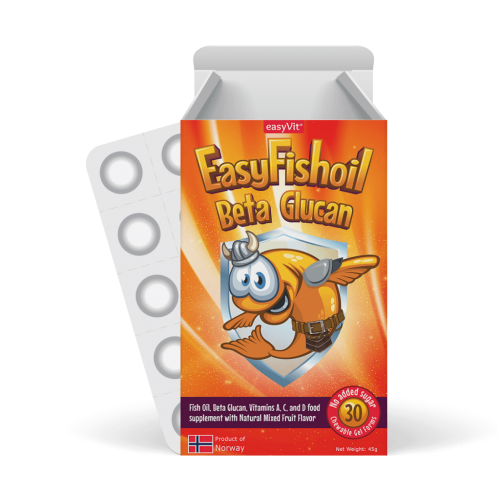 EASYVIT EASYFISHOIL BETA GLUCAN 30 CHEWABLE GEL FORMS       