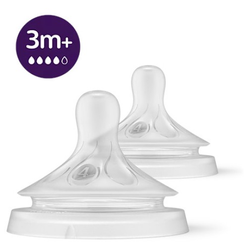 AVENT SCY964/02 NATURAL RESPONSE TEATS 4 3M+ X2