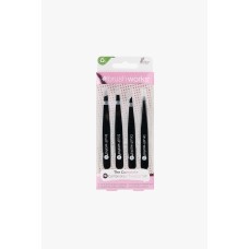 BRUSHWORKS HD 4 PIECE COMBINATION TWEEZER SET
