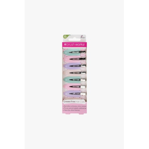 BRUSHWORKS NO CREASE HAIR CLIPS (8 PCS)