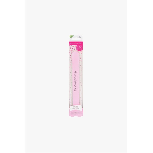 BRUSHWORKS PASTEL COLOURED NAIL FILES (4 PCS)