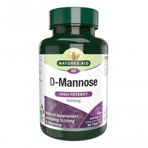 NATURES AID D-MANNOSE 1000MG 60CAPS
