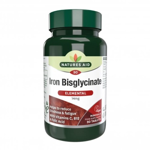 NATURES AID IRON BISGL WITH ESTER C 90TABS