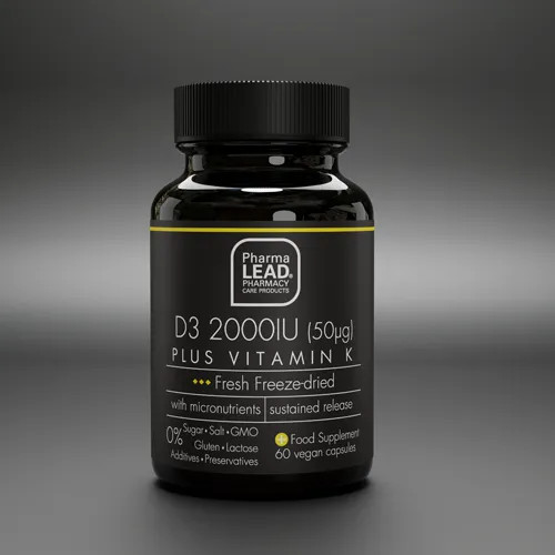 PHARMALEAD B R D3 2000IU & VITAMIN K 60CAPS