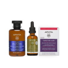 APIVITA ΠΑΚΕΤΟ ΤΡΙΧΟΠΤΩΣΗΣ ΓΙΑ ΑΝΔΡΕΣ ( TONIC SHAMPOO 250ML + CAPSULES FOR HAIRLOSS + HAIR LOSS OIL 50ML)