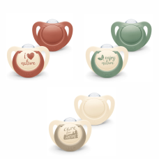 NUK NFN SILICON SOOTHER SIZE 2 6-18m 2/BOX