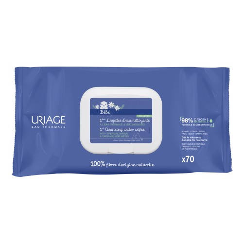 URIAGE BEBE 1ST CLEANSING WATER WIPES X70