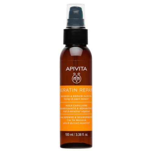 APIVITA KERATIN REPAIR NOURISH & REPAIR HAIR OIL 100ML
