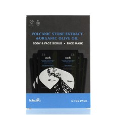 KOLLECTIVA FACE MASK&SCRUB VOLCANIC STONE 5 PCS