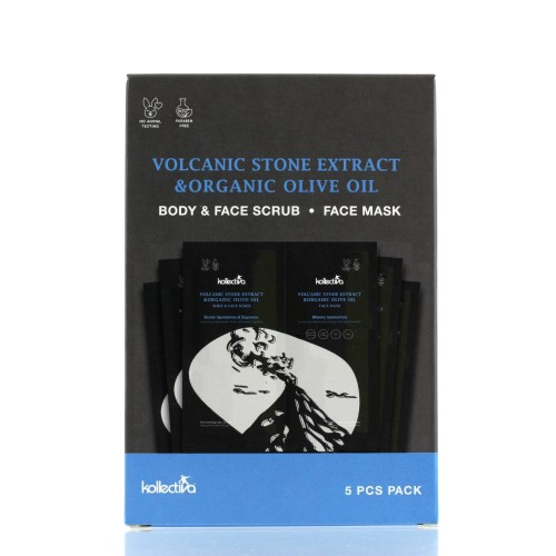 KOLLECTIVA FACE MASK&SCRUB VOLCANIC STONE 5 PCS