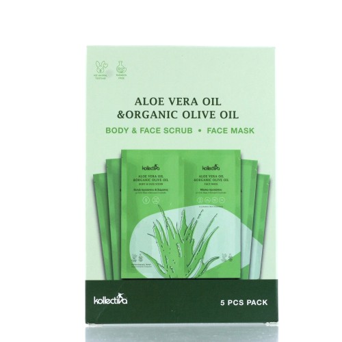 KOLLECTIVA FACE MASK & SCRUB ALOE VERA 5 PCS                                                                   