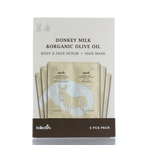 KOLLECTIVA FACE MASK&SCRUB DONKEY MILK 5PCS