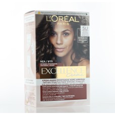 LOREAL EXCELLENCE UNIVERSAL NUDES AMMONIA-FREE HAIR COLOR 5U LIGHT BROWN                 