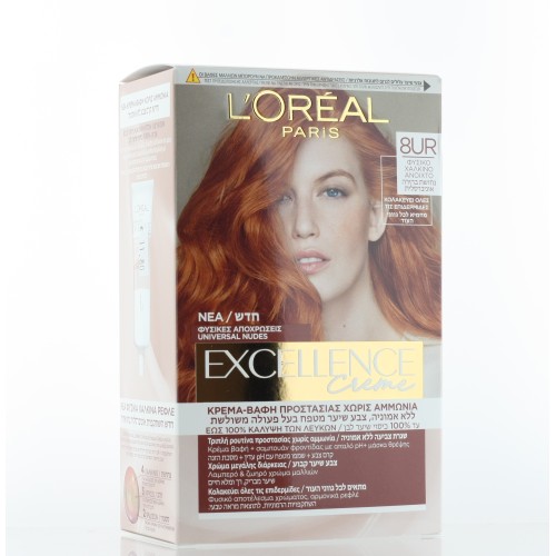 LOREAL EXCELLENCE UNIVERSAL NUDES AMMONIA-FREE HAIR COLOR NUDES 8UR UNIVERSAL RED
