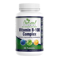 NATURAL VITAMINS B-100 COMPLEX 30 TABLETS