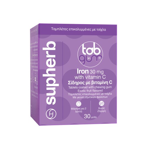 SUPHERB IRON TAB IN GUM 30 TABLETS