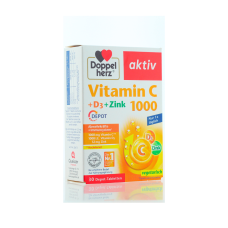 DOPPELHERZ VITAMIN C 1000mg + D3 + ZINC  30 TABLETS                            